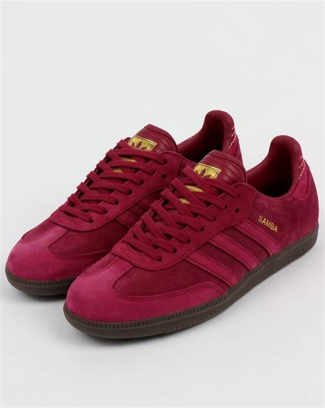 Adidas Sambas red suede